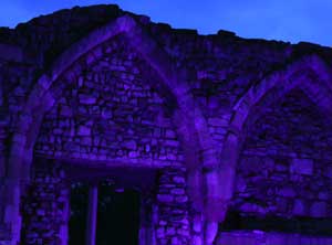 Gloucester Cathedrail Purple Lighting
